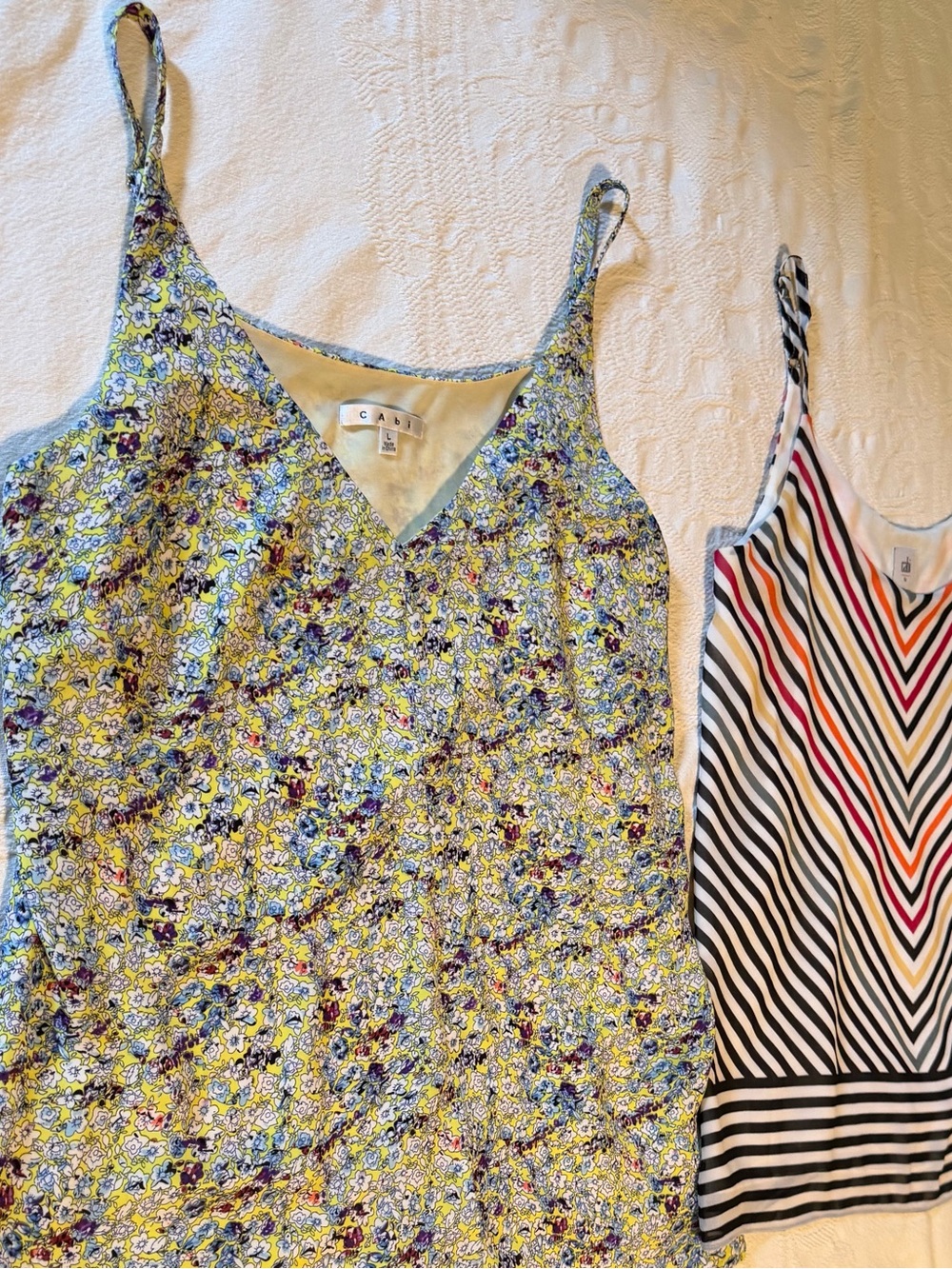 Floral Print Spaghetti Strap Cami - Yellow Floral - Picture 3 of 5